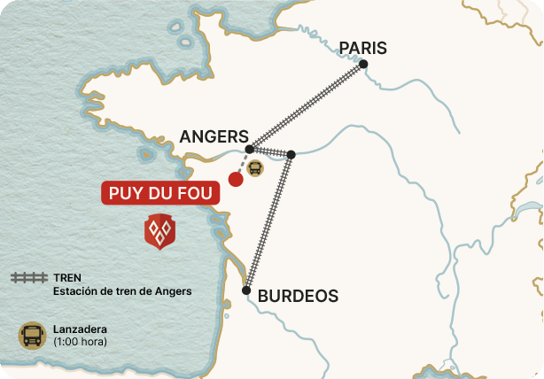 carta tren Puy du Fou