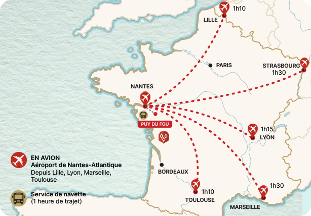 carte de france puy du fou