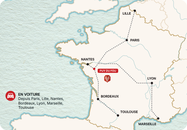 carte de france puy du fou