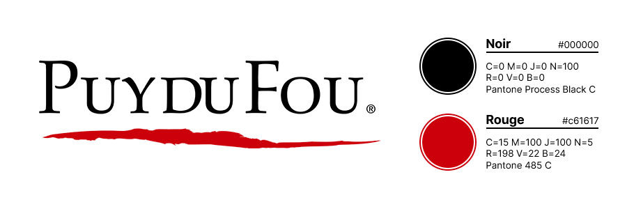 Les couleurs du logo du Puy du Fou