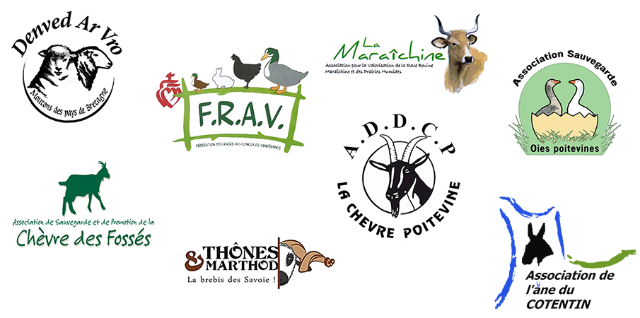 Logos des associations de sauvegarde des races à faible effectif