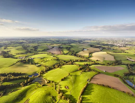 Vue aérienne du bocage.
