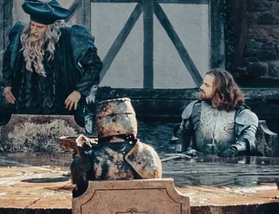 Arthur Merlin et les chevaliers autour de la Table ronde 