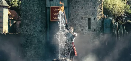 Visual of the show L'Épee du Roi Arthur, new for 2025 at Puy du Fou