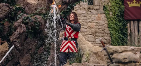 Visual of the show L'Épee du Roi Arthur, new for 2025 at Puy du Fou