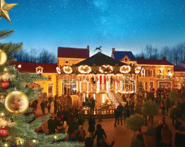 Château aux lumières de Noël au Puy du Fou