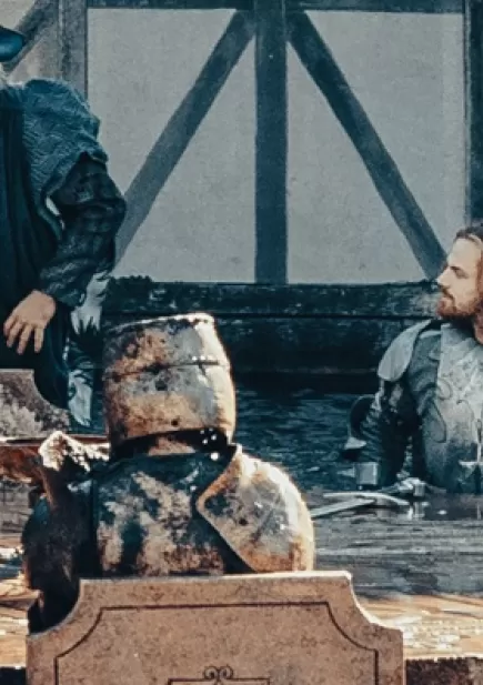 Arthur Merlin et les chevaliers autour de la Table ronde