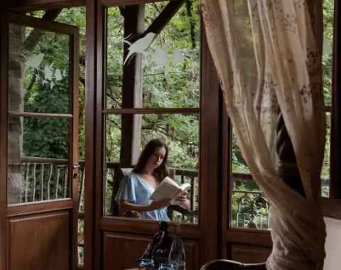 Cabane insolite - balcon