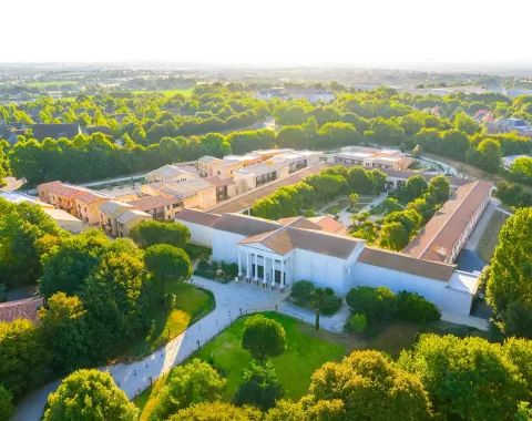 villa gallo romaine plan drone