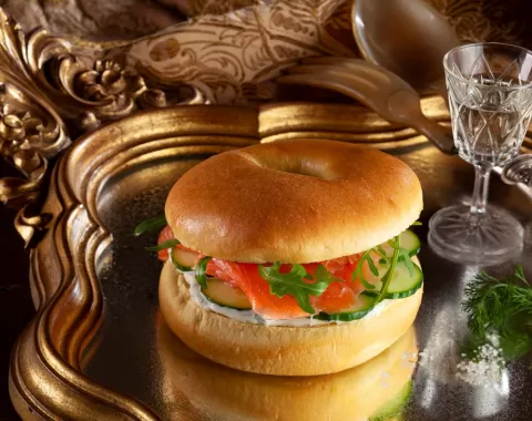 Bagel au saumon garde manger