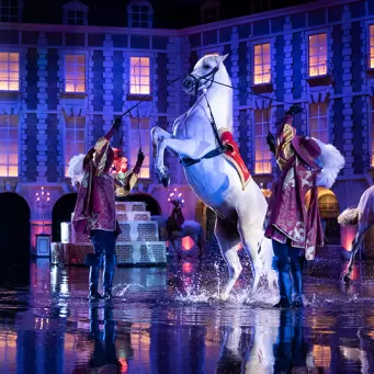 Chevaux du Puy du Fou dans le spectacle Mousquetaire de Richelieu