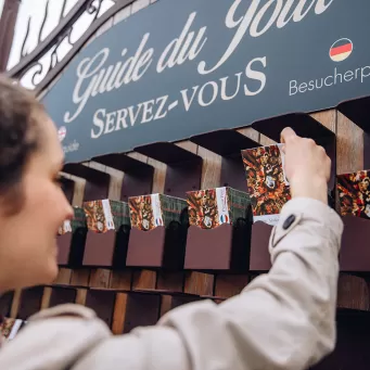 Visiteur aux entrées du parc