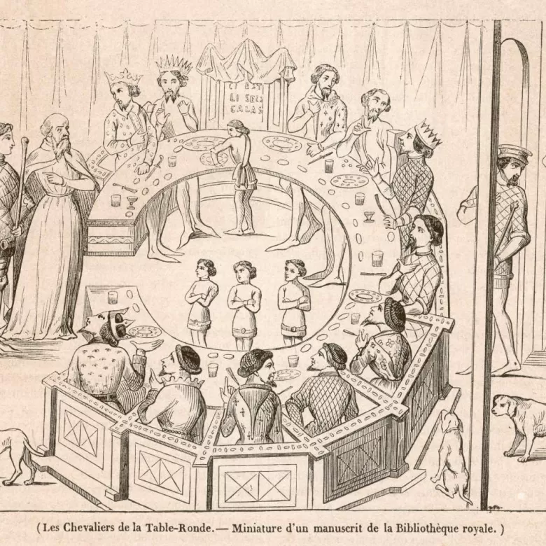 La table ronde et ses chevaliers, ordre mythique de chevalerie