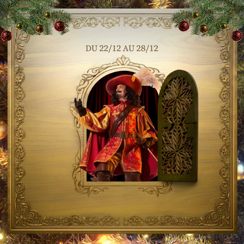 D'Artagnan dans le spectacle Les Mousquetaires de Richelieu