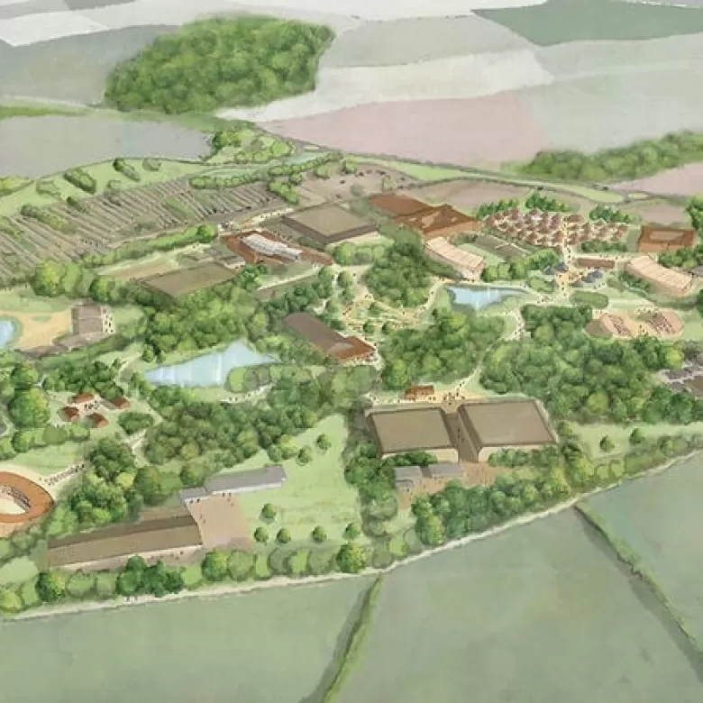 Vue aérienne du Puy du Fou en Angleterre