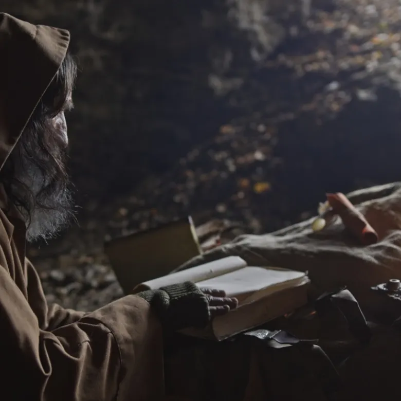 Merlin avec un manuscrit