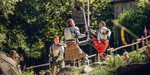 Combat entre deux chevaliers