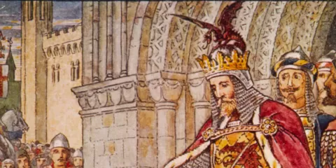 Arthur adoubant un chevalier de la table ronde