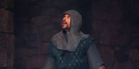 Chevalier Perceval dans le spectacle l'Epée du Roi Arthur