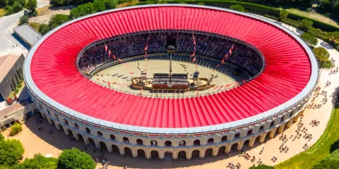 Arène du Puy du Fou vue du ciel 