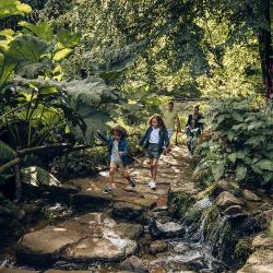 Les enfants se baladent dans la nature du "Val de la Marienne"