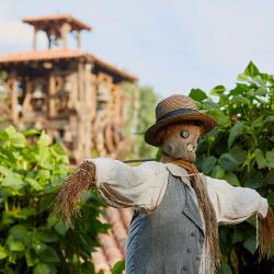Le jardin vue sur le carillon du village Chasseloup.