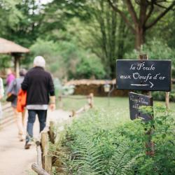 Les visiteurs déambulent entre les fables de la Fontaine dans le spectacle nature "Le Monde Imaginaire de la Fontaine"